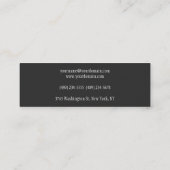 Slim Skiiny Simple Modern Elegant Mini Visitekaartje (Achterkant)