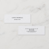 Slim Skinny Elegant Minimal Professional Eenvoudig Mini Visitekaartje (Voorkant / Achterkant)