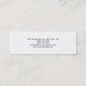 Slim Skinny Elegant Minimal Professional Eenvoudig Mini Visitekaartje (Achterkant)