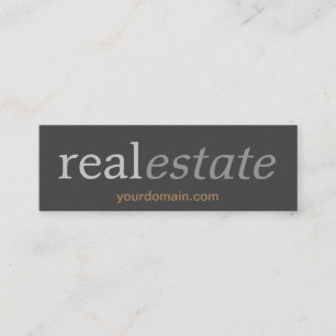 Slim Skinny Grey Real Estate Agent Visitekaartje
