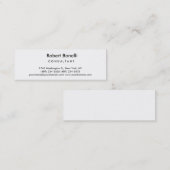 Slim Skinny Plain Modern Consultant Visitekaartje (Voorkant / Achterkant)