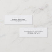 Slim Skinny Plain Style Black White Visitekaartje (Voorkant / Achterkant)