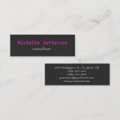 Slim Skinny Trendy Gray Pink Mini Visitekaartje (Voorkant / Achterkant)