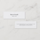 Slim Skinny White Simple Trendy Visitekaartje (Voorkant / Achterkant)