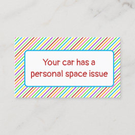 Slim slecht parkeren contactkaartje