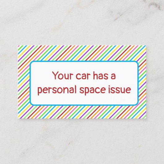 Slim slecht parkeren contactkaartje (Voorkant)