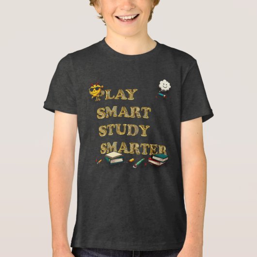 Slim spelen, slimmer studeren Tri-Blend shirt (Voorkant)