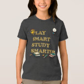 Slim spelen, slimmer studeren Tri-Blend shirt (Voorkant)