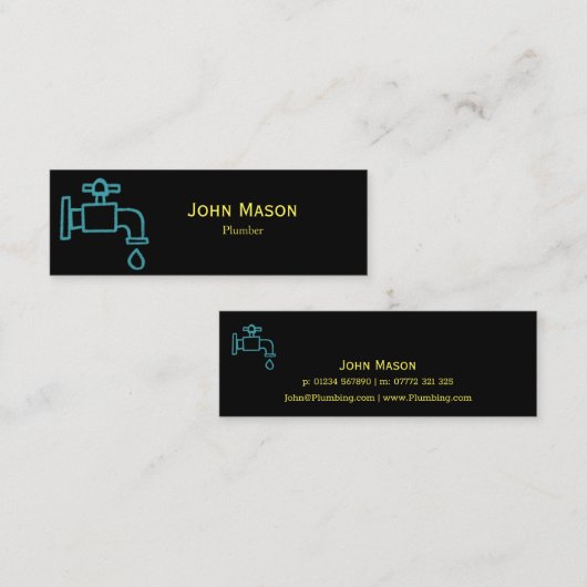 Slim Tap, Simple Plumber Visitekaartje (Voorkant / Achterkant)