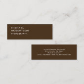 Slim Trendy Brown Visitekaartje fotograaf (Voorkant / Achterkant)