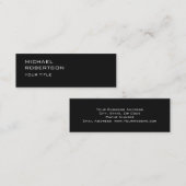 Slim Trendy Dark Gray Modern Visitekaartje (Voorkant / Achterkant)