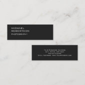 Slim Trendy Gray Fotografe Visitekaartje (Voorkant / Achterkant)