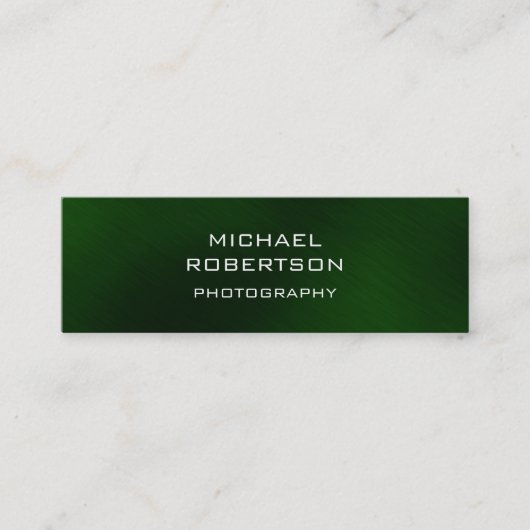Slim Trendy Green Photographer Visitekaartje (Voorkant)