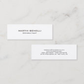 Slim Trendy Plain Clean Simple Mini Visitekaartje (Voorkant / Achterkant)