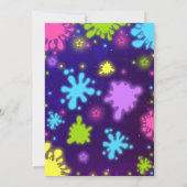 Slim-uitnodiging voor Slim-wedstrijd Neon Slime Pa Kaart (Achterkant)