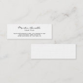 Slim uniek modern Linen Trendy-Visitekaartje Mini Visitekaartje (Voorkant / Achterkant)