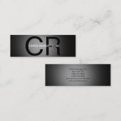 Slim Unique Monogram Grijs Zwart Visitekaartje (Voorkant / Achterkant)