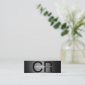 Slim Unique Monogram Grijs Zwart Visitekaartje (Staand voorkant)