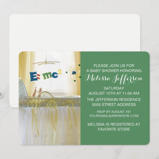 Slim van de Start Nieuwe Baby Kaart (Voorkant / Achterkant)