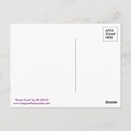 Slim voedsel: briefkaarten (Achterkant)