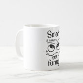 Slim was het niet, maar grappig koffiemok (Voorkant links)