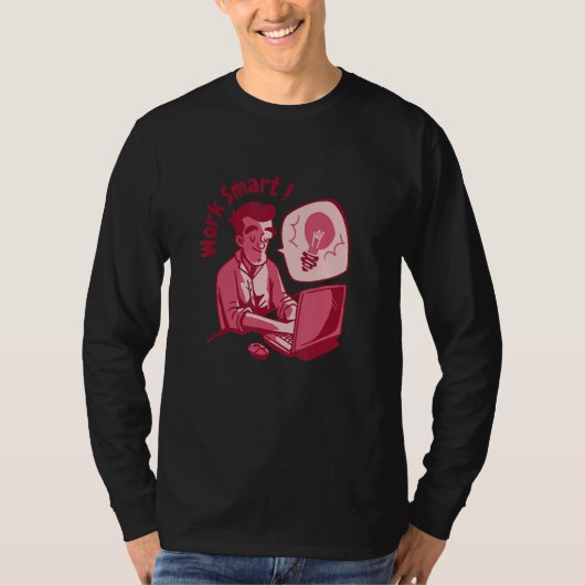 Slim werkende freelancer Freelance Werken thuis T-shirt (Voorkant)