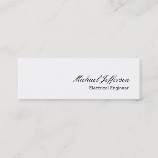 Slim White Electrical Engineer Visitekaartje (Voorkant)