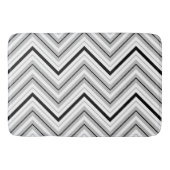 Slim Zigzag Patroon Zwart, Grijs & Wit Badmat (Voorkant)