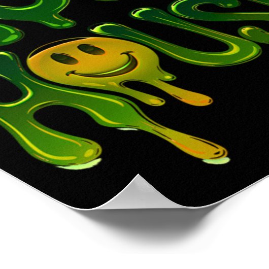 Slime Acid House Rave elektronische muziekliefhebb Poster (Hoek)