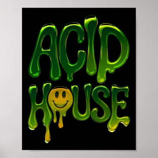 Slime Acid House Rave elektronische muziekliefhebb Poster (Voorkant)