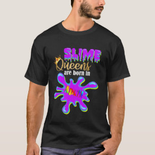 Slime Birthday Girl Party Slime Queens worden gebo T-shirt