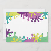 Slime Birthday Party Driving Photo Invite 6 7 8 9 Kaart (Achterkant)