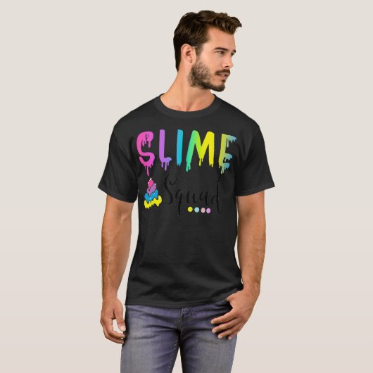 Slime Birthday Squad Shirt Eenhoorn Lijm DIY (Voorkant volledig)