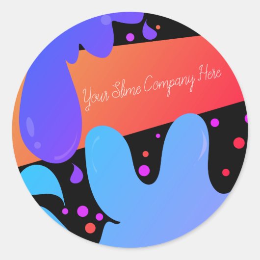 Slime Business Company Branding Ronde Sticker (Voorkant)