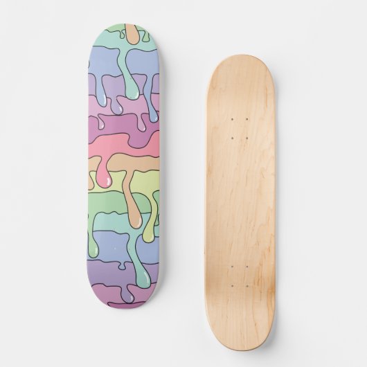 Slime driping-regenboog persoonlijk skateboard (Voorkant)
