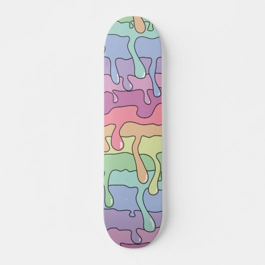 Slime driping-regenboog persoonlijk skateboard (Voorkant)