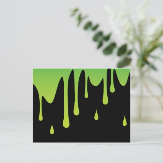 Slime druppelen briefkaart (Staand voorkant)