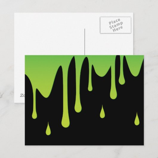 Slime druppelen briefkaart (Voorkant / Achterkant)