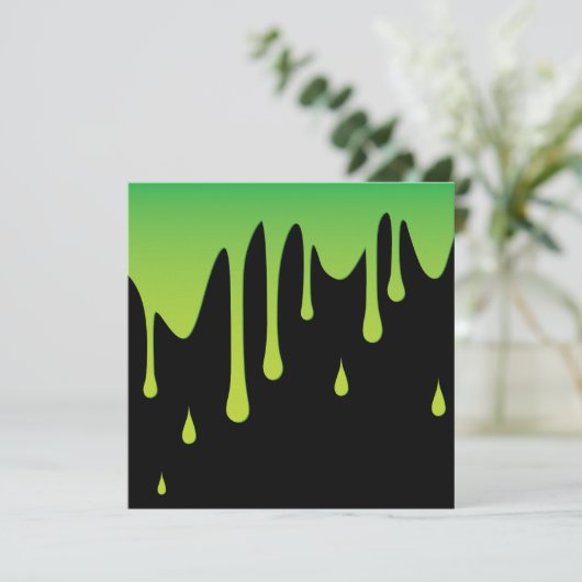 Slime druppelen kaart (Staand voorkant)