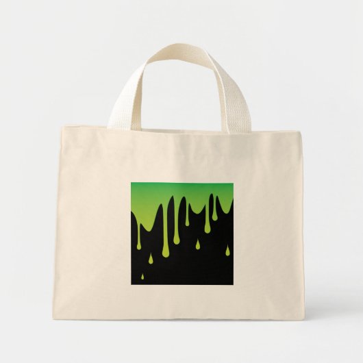 Slime druppelen mini tote bag (Voorkant)