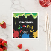 Slime Fun children Birthday party gepersonaliseerd Servet (Insitu)