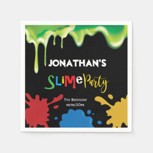 Slime Fun children Birthday party gepersonaliseerd Servet