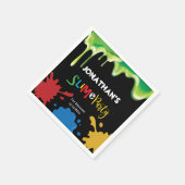 Slime Fun children Birthday party gepersonaliseerd Servet (Hoek)