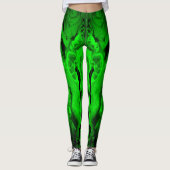 Slime groene Leggings in kleur (Voorkant)