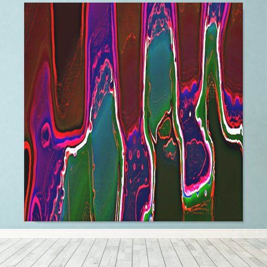 Slime Ken Gage Abstract Surrealism Canvas Afdruk (Insitu (Houten vloer))