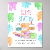 Slime kind verjaardagsfeestslik poster (Voorkant)