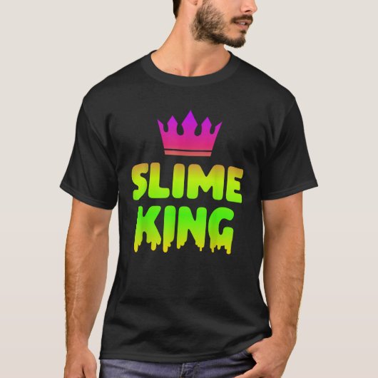 Slime King Verjaardag Party Squad Matching Outfit T-shirt (Voorkant)
