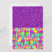 Slime meisje thema party Uitnodiging (Achterkant)