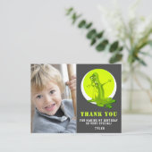 Slime Monster Groene Kinder Foto Verjaardag Dank u Briefkaart (Staand voorkant)