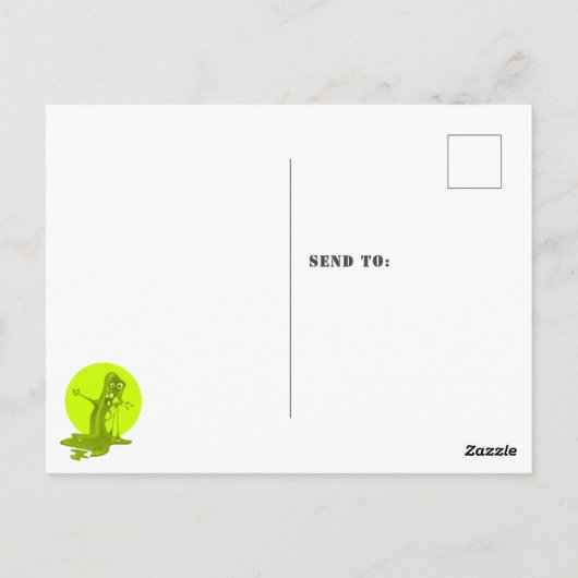 Slime Monster Groene Kinder Foto Verjaardag Dank u Briefkaart (Achterkant)